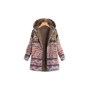 Fashion mid length hood zipper flower Jacket